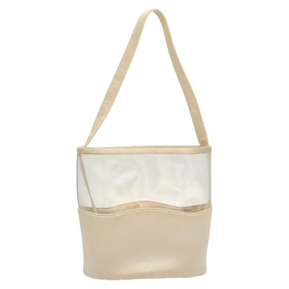 PRADA Hand Bag Vinyl Clear Beige - Picture 3 of 12
